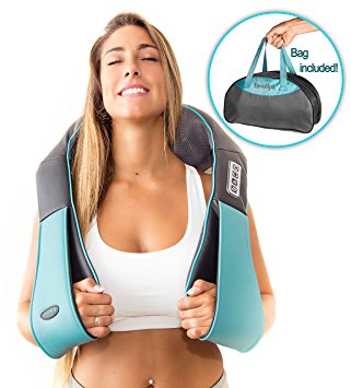 Shiatsu Back Neck and Shoulder Massager with Heat - Deep Tissue 3D Kneading Pillow Massager for Neck, Back, Shoulders, Foot, Legs – Electric Full Body Massage, Relieve Muscle pain - Office, Home & Car - neck massagers