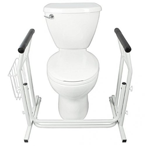 Stand Alone Toilet Rail by Vive - Medical Bathroom Safety Assist Frame w/Grab Bars & Railings for Elderly, Senior, Handicap & Disabled - Padded Handrails - toilet safety frames & rails