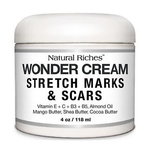 Stretch Marks & Scar Removal Cream from Natural Riches - 4 oz - 100% Natural, Reduces the Appearances of Keloids, Pregnancy Stretch Marks and scars, helps in Firming & Tightening Skin - Stretch Mark Removal Creams