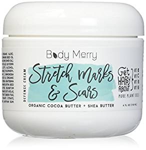 Stretch Marks & Scars Defense Cream- Daily Moisturizer w Organic Cocoa Butter + Shea + Plant Oils + Vitamins to Prevent, Reduce and Fade Away Old or New Scars Best for Pregnancy, Men/Bodybuilders - Stretch Mark Removal Creams