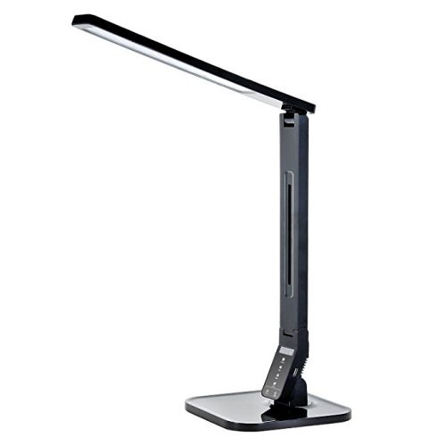 Tenergy 11W Dimmable Desk Lamp with USB Charging Port, LED Adjustable Lighting for Reading, 5 Brightness Levels 4 Light Colors Table Light - Desk Lamps