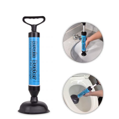 Toilet Plunger, Samshow Powerful Manual Multi Drain Plunger Suitable for Toilets, Bathtubs, Showers(Blue) - Toilet Plunger