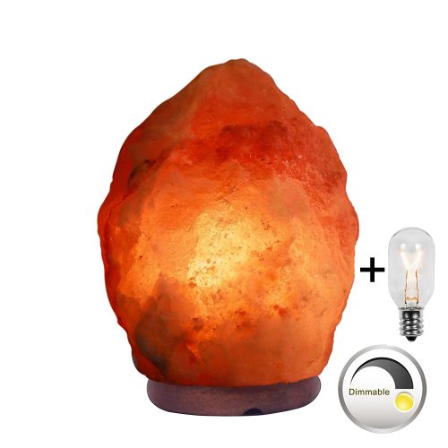 VOLTAS Himalayan Salt Lamp has Hand crafted out of Huge Salt Rock Crystal this 8" to 11" large Salt Lamp comes with 6ft UL listed Dimmer cord & 2 bulbs, one for Salt Crystal Lamp & one FREE - Himalayan Salt Lamps