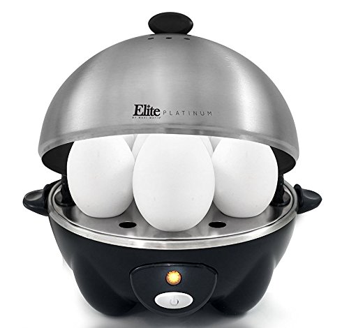 Elite Cuisine EGC-508 Maxi-Matic Egg Cooker & Egg Poacher W/ Stainless Steel Tray