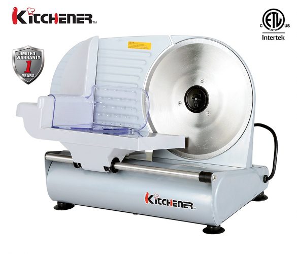 Kitchener 9-inch Professional Electric Meat Deli Cheese Food Slicer, Stainless Steel Blade, 150 Watt
