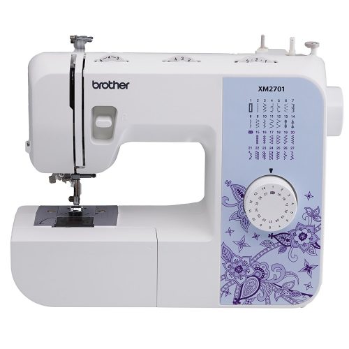 Brother XM2701 Lightweight, Full-Featured Sewing Machine with 27 Stitches, 1-Step Auto-Size Buttonholer, 6 Sewing Feet, and Instructional DVD - Sewing Machines