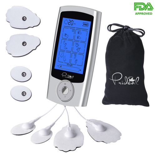 Tens Unit Pulse Massager - FDA Cleared Mini Smart Pain Relief Machine with 8 pads 16 Modes Hand Held Body Electrical Muscle Stimulator EMS Unit