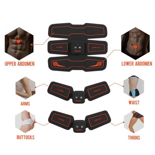 Electronic Abdominal Muscles Stimulator Vibration Pad & Belt System HURRISE Wireless Abs Muscle EMS Training Gear Toning for Abdomen Home Office Body Fitness Workout Equipment