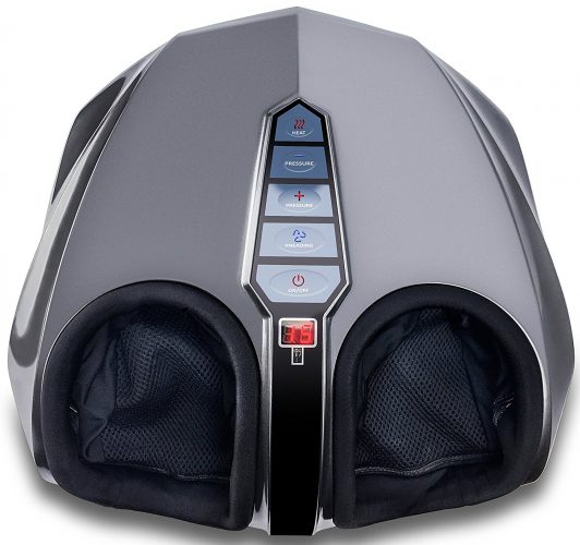 Miko Shiatsu Foot Massager With Deep-Kneading, Multi-Level Settings, And Switchable Heat Charcoal Grey - Foot Massagers