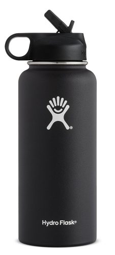 Hydro Flask Double Wall Vacuum Insulated Stainless Steel Sports Water Bottle, Wide Mouth with BPA Free Straw Lid