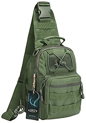G4Free Outdoor Tactical Backpack, Military Sports Pack Daypack Shoulder Backpack for Camping, Hiking, Trekking, Rover Sling Pack Chest Pack - Fishing Backpacks & Bags