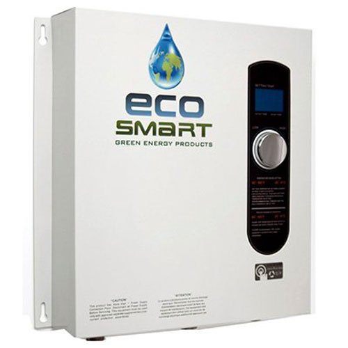EcoSmart ECO 27 Electric Tankless Water Heater, 27 KW at 240 Volts, 112.5 Amps with Patented Self Modulating Technology