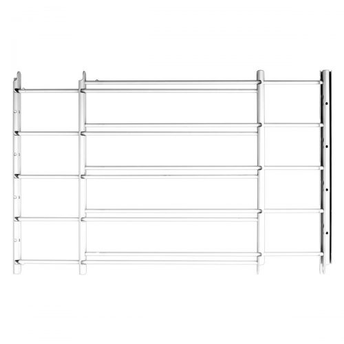 Knape & Vogt John Sterling Swing-Open Style 5-Bar Child Safety and Window Guard, White, 1135-