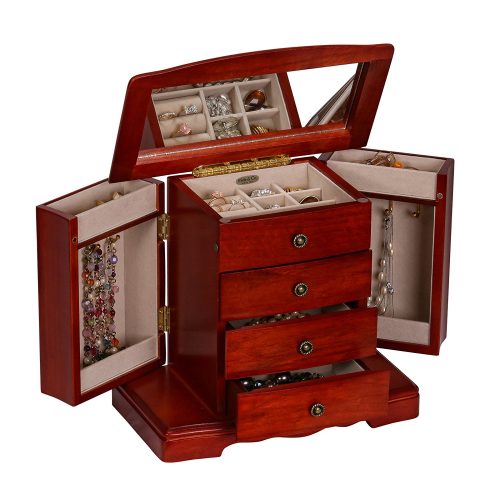 Mele & Co. Harmony Wooden Musical Jewelry Box 