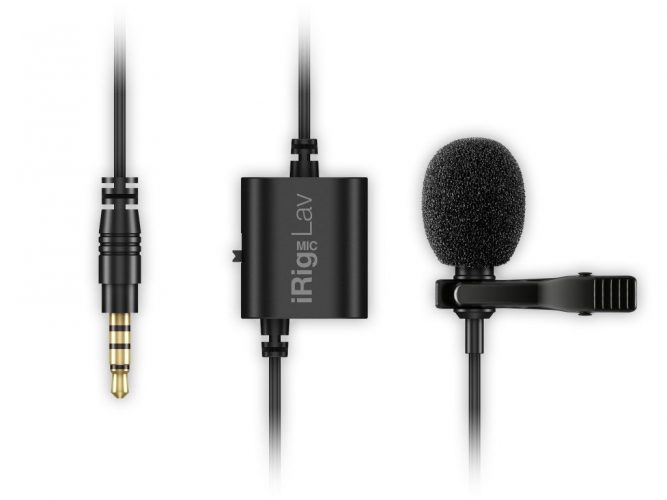 IK Multimedia iRig Mic Lav compact lavalier microphone for smartphones and tablets