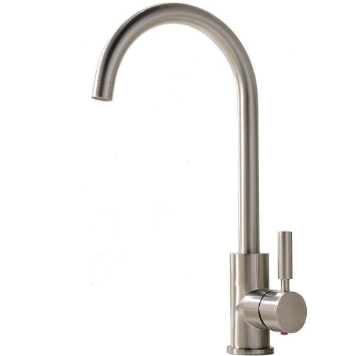 Comllen Best Commercial Brushed Nickel Stainless Steel Single Handle Kitchen Sink Faucet, Hot and Cold Single Lever Kitchen Faucets