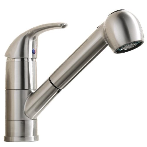 VCCUCINE Best Modern Commercial Brushed Nickel Stainless Steel Single Handle Pull Out Sprayer Bar Kitchen Sink Faucet