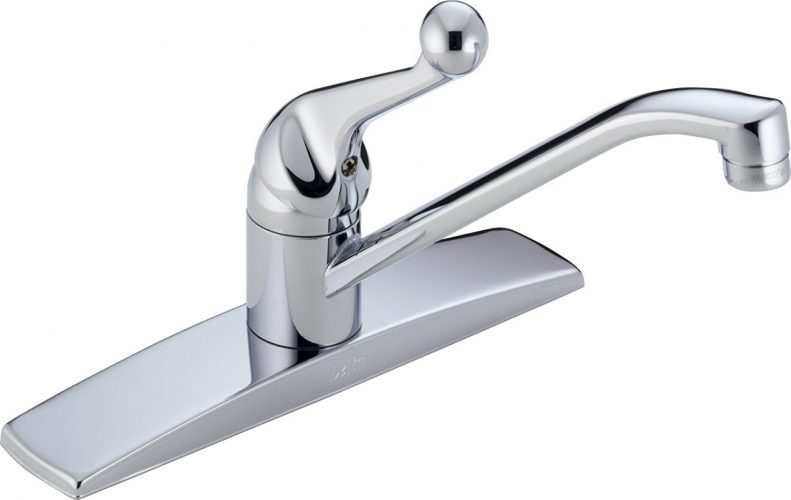  Delta Faucet 100LF-WF Classic, Single Handle Kitchen Faucet, Chrome