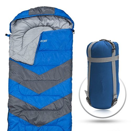 “Sleeping Bag – Envelope Lightweight Portable, Waterproof, Comfort With Compression Sack - Great For 4 Season Traveling, Camping, Hiking, Outdoor Activities & Boys. (SINGLE) By Abco Tech” - Sleeping Bags