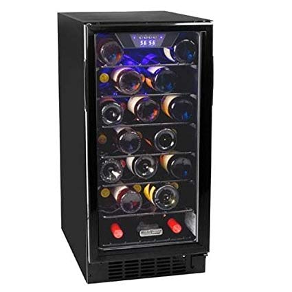 Koldfront BWR300BL 30 Bottle 15 Inch Built-In Single Zone Wine Cooler - Black