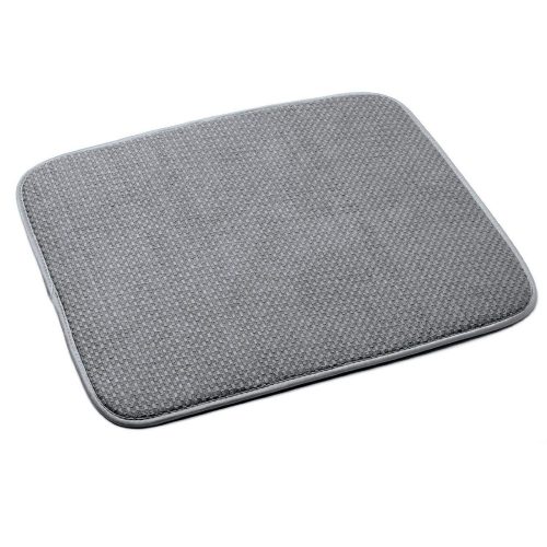 Norpro 18 by 16-Inch Microfiber Dish Drying Mat, Gray