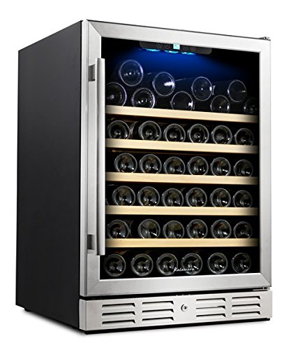 Kalamera 24'' Wine Cooler 54 Bottle Single Zone Touch Control Built-in with Tempered Glass Door