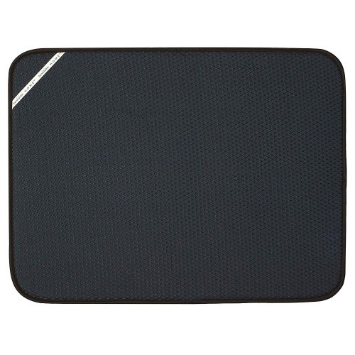 Envision Home 18-Inch by 24-Inch Microfiber Dish Drying Mat, X-Large, Black