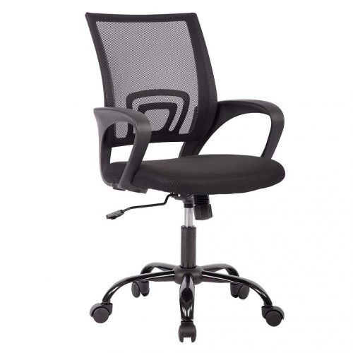 Ergonomic Mesh Computer Office Desk Midback Task Chair w/Metal Base, One Pack
