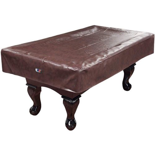 GSE Games & Sports 7-Foot Heavy Duty Leatherette Billiard Table Dust Cover Pool Table Cover (Black and Brown Available)