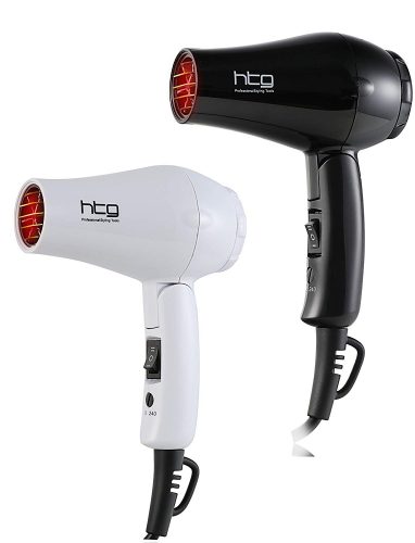 HTG 1000W Dual Voltage Travel Hair Dryer With Folding Handle