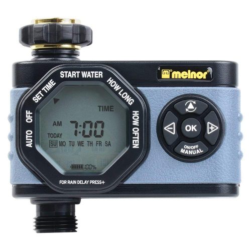Melnor 53015 Single-Outlet Digital Water Timer, Simple and Flexible Programming, Easy Manual Override