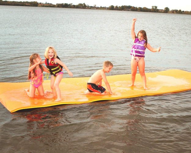 Redneck Convent Jumbo Water Mat Floating Island for Lake, 18â€™ x 6â€™ Foot â€“ Aqua Mat Floating Mat Island Float Lily Pad Pool & Water Toy