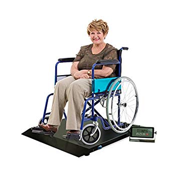 NEW Digital Portable Floor Wheelchair Scale Platform with Ramp Medical Electronic