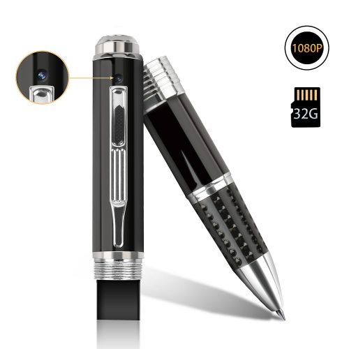 Spy Pen with Surveillance Hidden Camera - 1080P Full HD Hidden Pen Recorder for Surveillance With Loop Recording/Motion Detection/Plug and Play to PC & Mac/32GB Micro SD Card