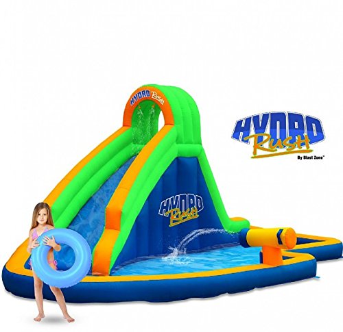 Blast Zone Hydro Rush Inflatable Water Park - Inflatable Pool Slides