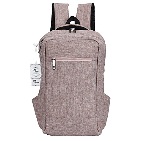 Laptop Backpack, Winblo 15 15.6 Inch College Backpacks Lightweight Travel Daypack - Mauve Pink