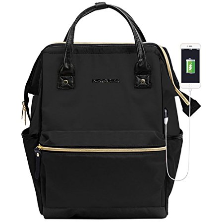 KROSER Laptop Backpack 15.6 Inch Laptop Bag Casual Daypack Water Repellent Nylon Briefcase Business Bag Tablet With USB Port 