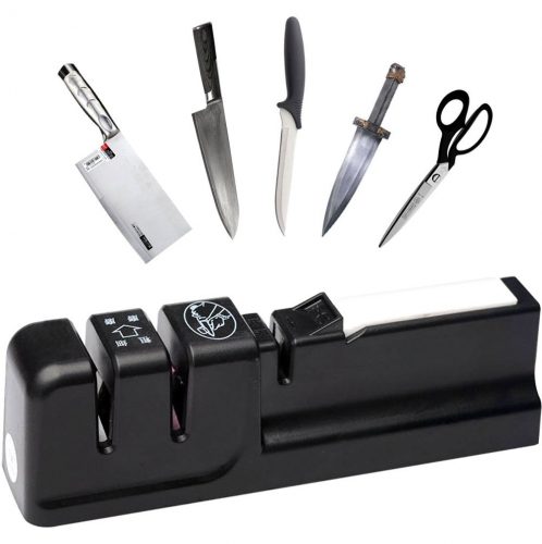 Kitchen Knife Scissor Sharpener - Sharpening System for All Kinds of Knives - Scissor Sharpeners