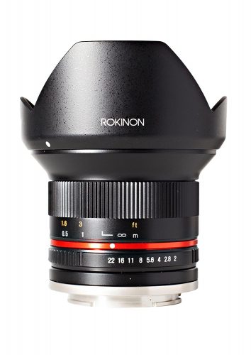 Rokinon 12mm F2.0 NCS CS Ultra-Wide Angle Lens Sony E-Mount (NEX) (Black) (RK12M-E)