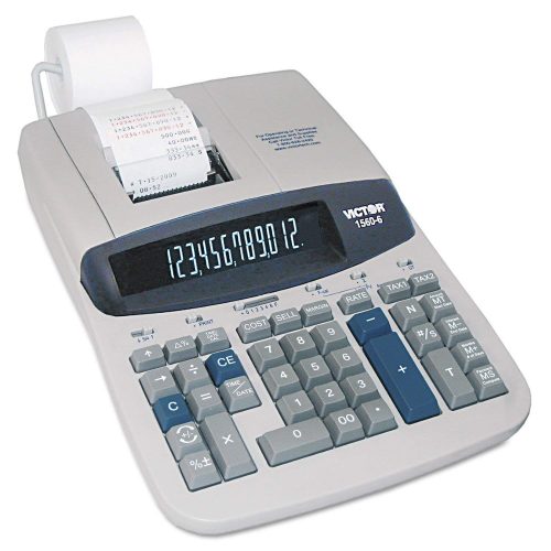 Victor 1560-6 Heavy-Duty Professional 12 Digit Printing Calculator