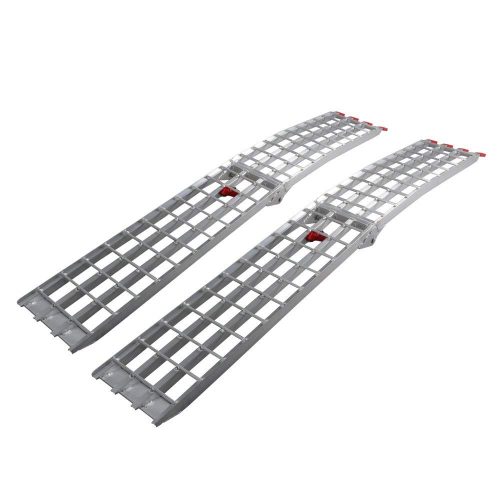 7.5' HD 4-Beam Loading Ramps 1500 lb Heavy Duty Aluminum Arched for ATV UTV Motorcycle Ramp (Pack of 2)