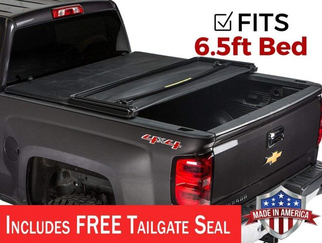 Gator Tri-Fold Tonneau Truck Bed Cover 2014-2020 Chevy Silverado GMC Sierra 6.5 FT Bed - Truck Bed Covers