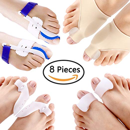 PAAZA Bunion Corrector & Bunion Relief Kit - Cure Pain in Big Toe Joint, Tailors Bunion, Hallux Valgus, Hammer Toe, Toe Separators Spacers Straighteners Splint Aid Surgery Treatment 
