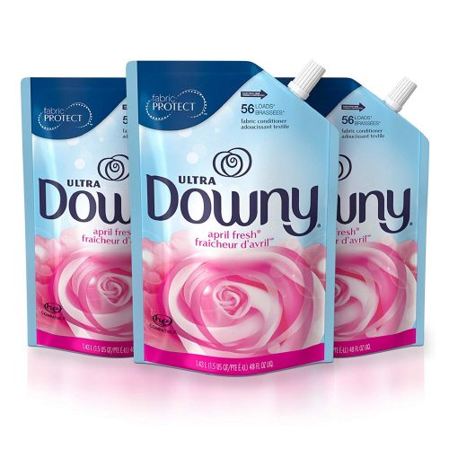 Downy Ultra April Fresh Liquid Fabric Conditioner Smart Pouch, Fabric Softener - 48 Oz. Pouches, 3 Pack