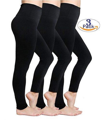 CakCton Womens Fleece Lined Leggings High Waist Buttery Soft Stretchy Warm Best Leggings - One Size