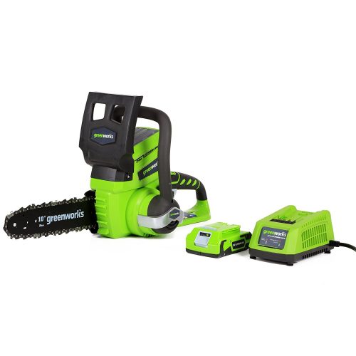 Greenworks 10-Inch 24V Cordless Chainsaw, 2.0 AH Battery Included 20362