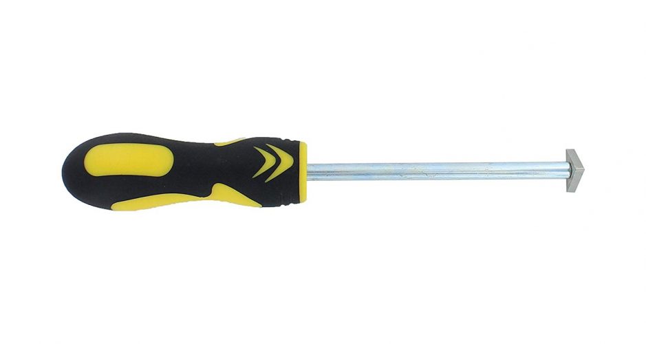 ABN Carbide Tip Grout Removal Hand Tool, Soft Grip & Reversible Triangle Blade for Detail Work