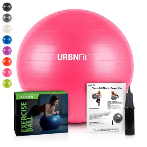 URBNFit Exercise Ball (Multiple Sizes) Fitness, Stability, Balance & Yoga - Balance Ball Chairs