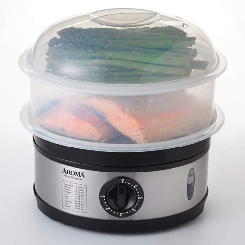 Aroma Housewares 5-Quart Food Steamer, Stainless Steel - Vegetable Steamers