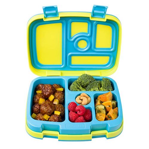  Bentgo Kids Brights – Leak-Proof, 5-Compartment Bento-Style Kids Lunch Box – Ideal Portion Sizes for Ages 3 to 7 – BPA-Free and Food-Safe Materials (Citrus Yellow) - Kid Lunch Boxes
